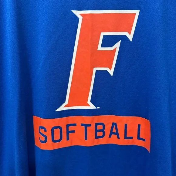 Royal Blue Florida Gators Softball Performance T-Shirt Nike Dri-fit Men's XL - Picture 3 of 12